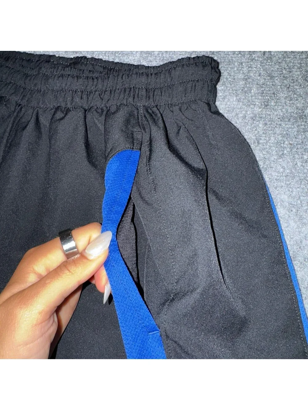 Nike Air Jordan Grail Baggy Hoop Shorts Blue Accent Carmelo Mens LG Vtg y2k 90s